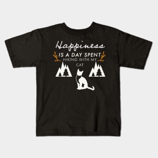 Happiness Is A Day Spent Hiking With My Cat Kids T-Shirt